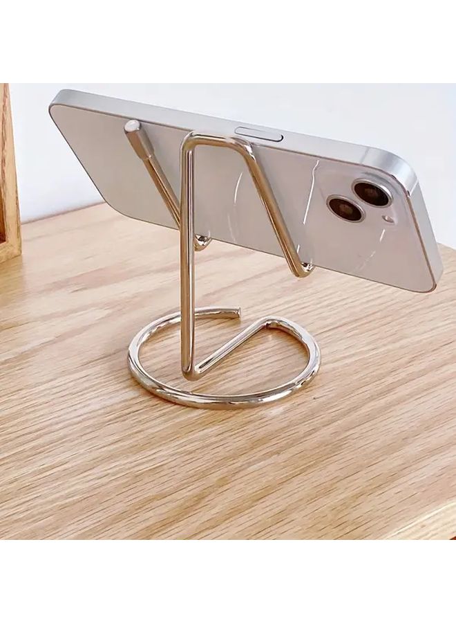 حامل لوحي هاتفي ذهبي مينيماليستي للطاولة الجانبية للسرير ومطبخ سطح المكتب - Image 2