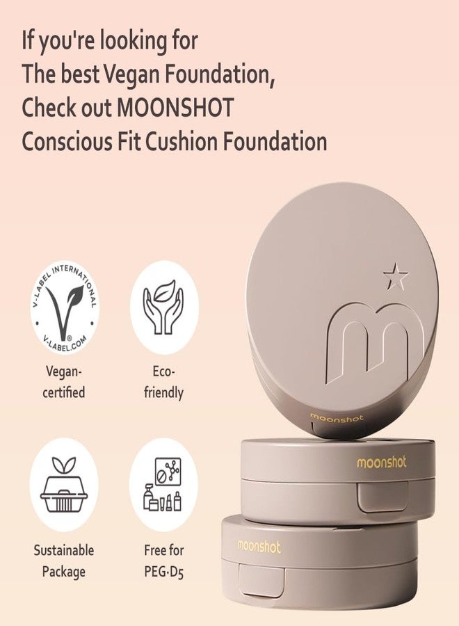 moonshot كوشن فاونديشن كونشس فيت من موون شوت كوريا تغطية خالية من العيوب، بشرة زجاجية، طويلة الأمد، خفيفة الوزن، تغطية قابلة للبناء، ك-beauty (21N فانيلا كونية، [إعادة تعبئة] كوشن كونشس فيت) - Image 2