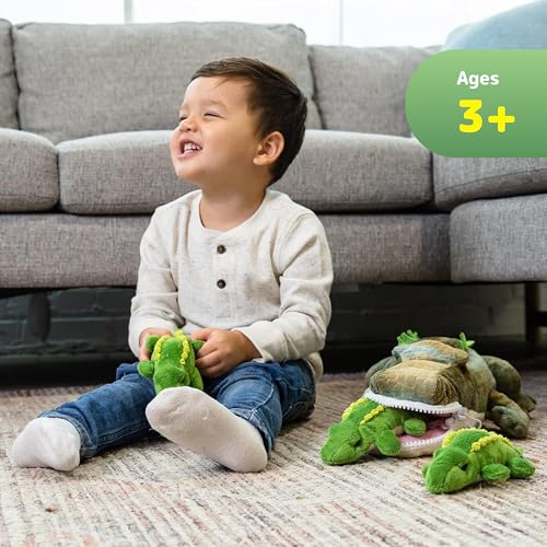 PREXTEX Stuffed Alligator Toy with 3 Baby Alligators - Alligator Plush Mommy with 3 Zippered Stuffed Alligator Babies, Ideal Stuffed Animal for Boy or Girl Playtime - 3-5 Years - Image 5