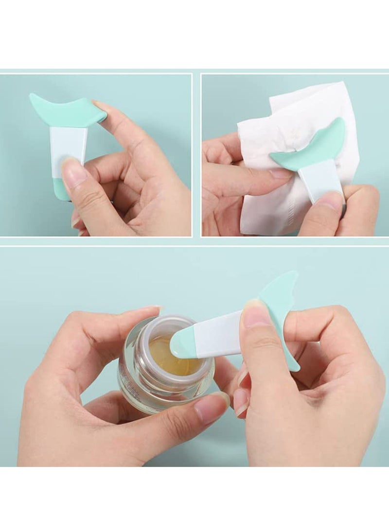 2 Piece Mascara Eyelash Shield Applicator Guard Tool, Multifunction Eyelash Eyeshadow Auxiliary Guard Pads, Silicone Reusable Quick Eye Makeup Tool,Blue. - Image 4