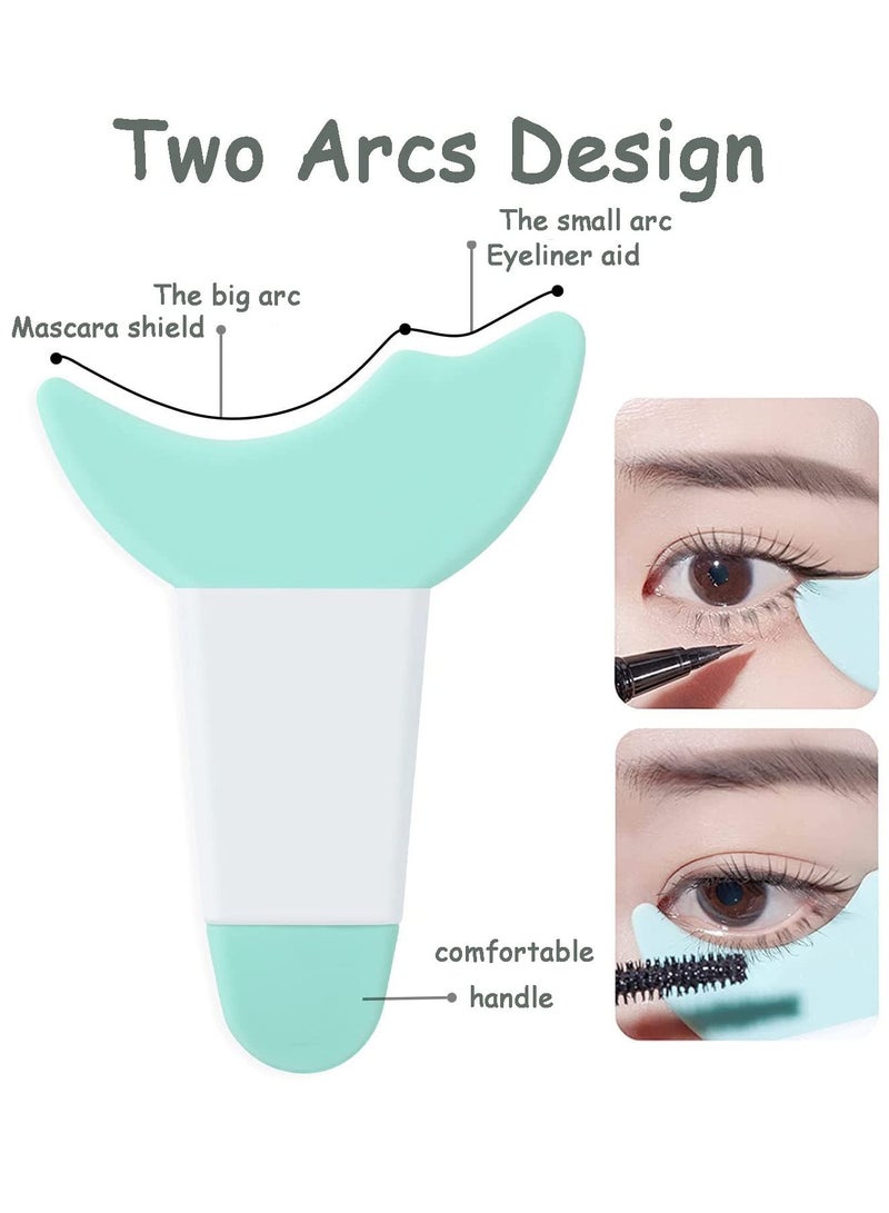 2 Piece Mascara Eyelash Shield Applicator Guard Tool, Multifunction Eyelash Eyeshadow Auxiliary Guard Pads, Silicone Reusable Quick Eye Makeup Tool,Blue. - Image 5
