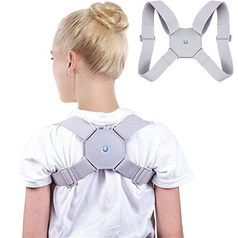 Zikra Smart Posture Corrector for Adults and Kids, Sensor Posture Corrector, Intelligent Posture Reminder, Vibrate to Improve Posture, Slouch Humpback Brace for Women and Men, Comfortable Breathable (Grey) - Image 1