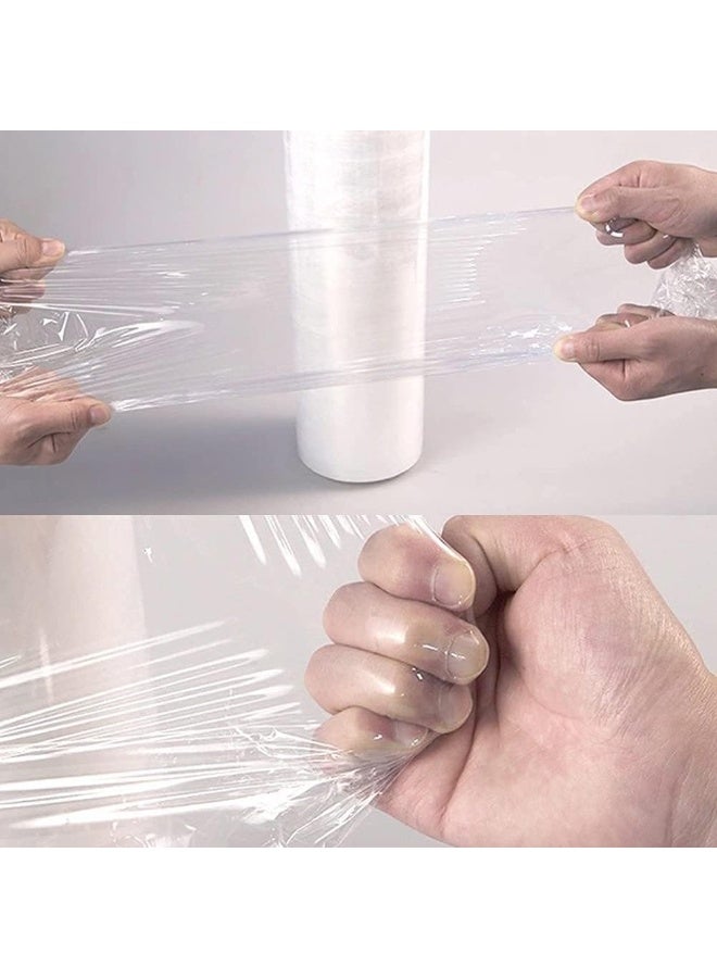 High-quality transparent stretch film roll with 20-micron thickness, 30 cm width. Perfect for securing packages and protecting goods during shipping and storage. Provides excellent strength and flexibility for wrapping pallets tightly, keeping products safe from dust, moisture, and scratches. Suitable for household, commercial, and industrial use. - Image 3