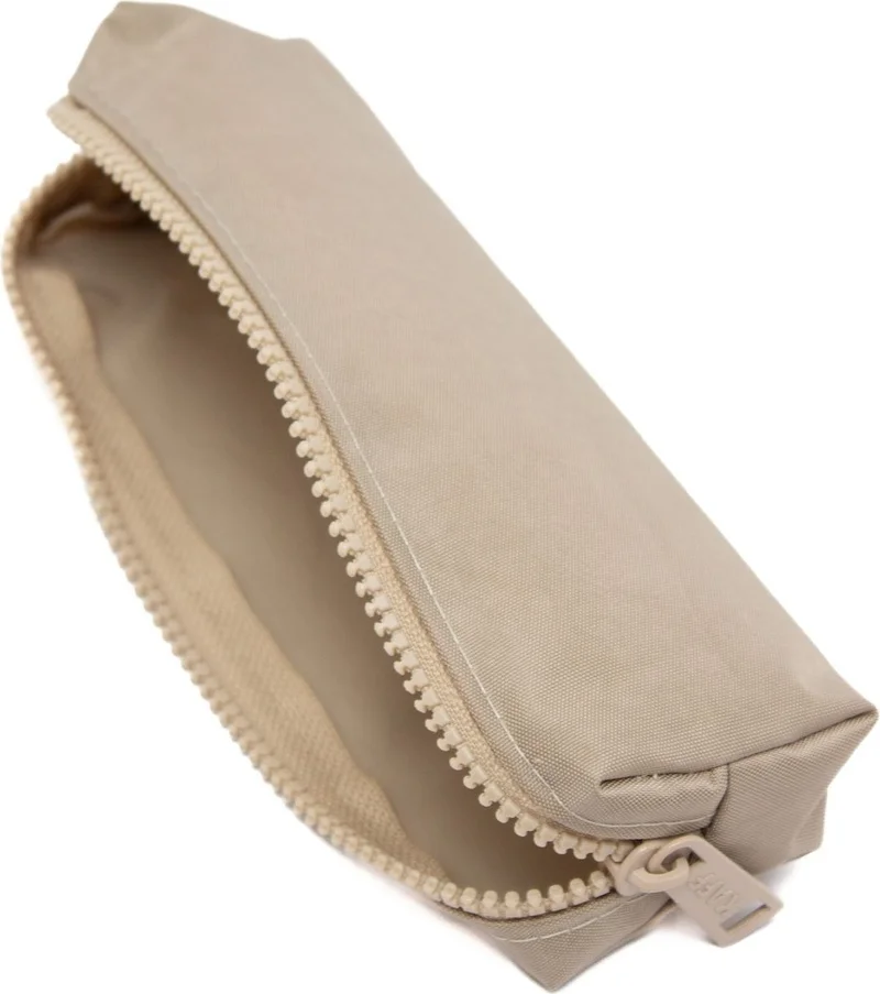 Kaff 01106 Light Mink Crinkle Fabric Unisex Single Compartment Waterproof Finger Pencil Case Pencil Case