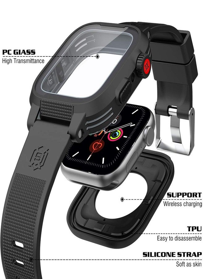 YOGRE Apple Watch 44mm Case Series 6/5/4/SE, Waterproof Protective Case with Built-in Screen Protector, Dustproof Shockproof Case for iWatch Series 6/5/4/SE - Image 2