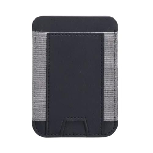 Captese Faux Leather Unisex MagIT Wallet Pouch, Card Holder with 6 Card Capacity, Compatible with MagSafe/PixelSnap, for iPhone 17/16/15/14/13/12/Pixel 10 Series (Carbon Black) - Image 1