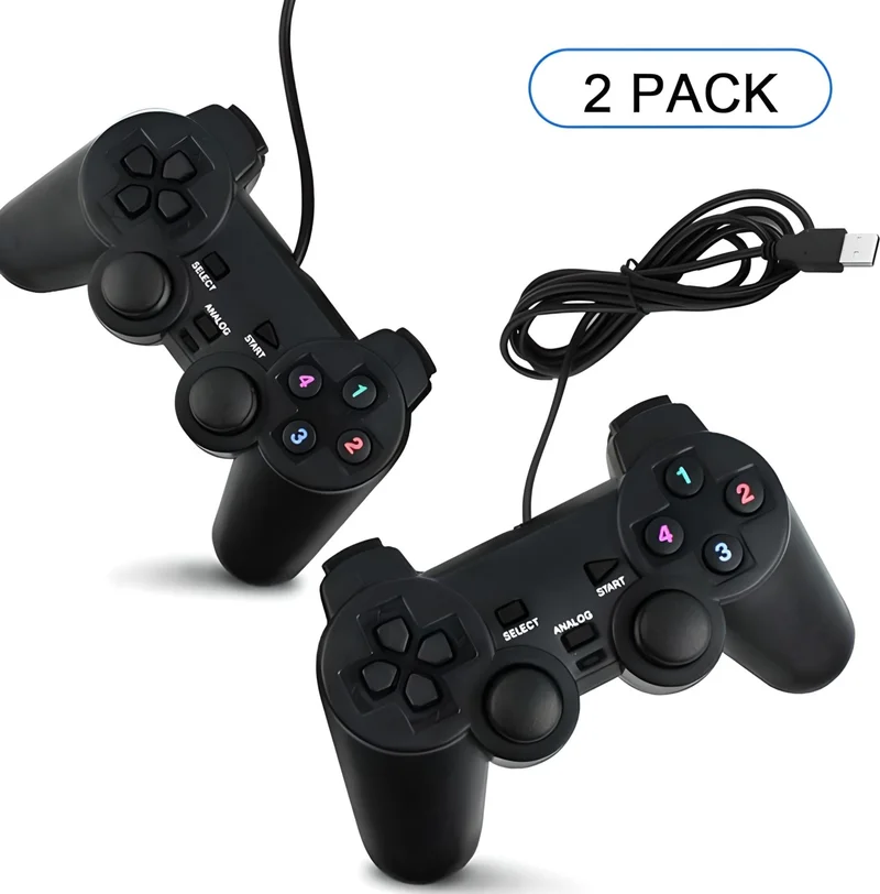 Astakos Compatible with All Windows Series USB Computer Game Controller Gamepad Set of 2 Analog Vibration Guaranteed