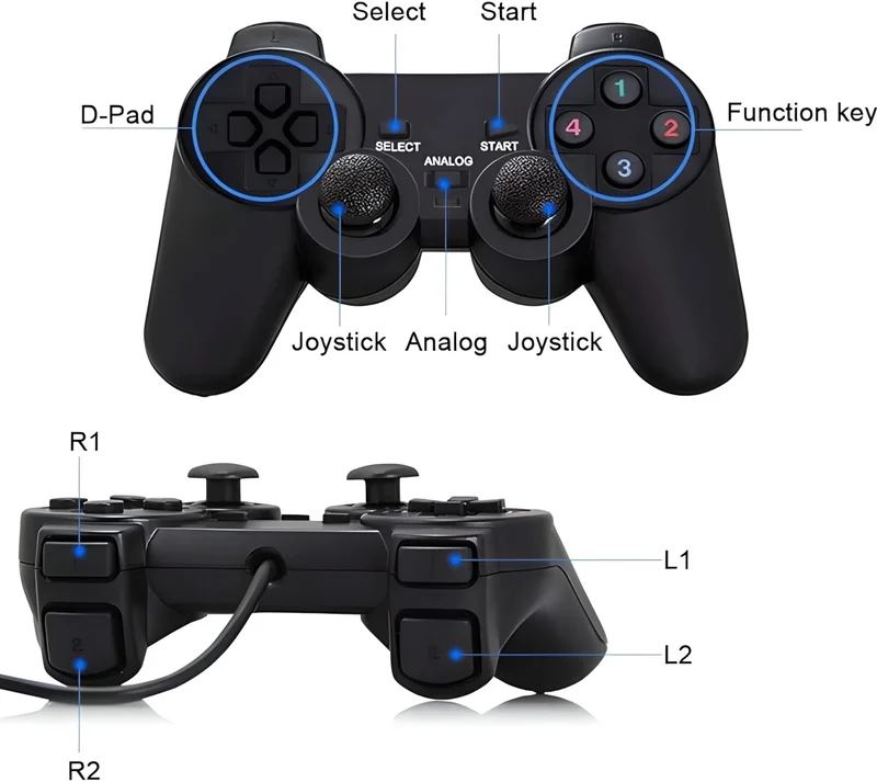 Astakos Compatible with All Windows Series USB Computer Game Controller Gamepad Set of 2 Analog Vibration Guaranteed