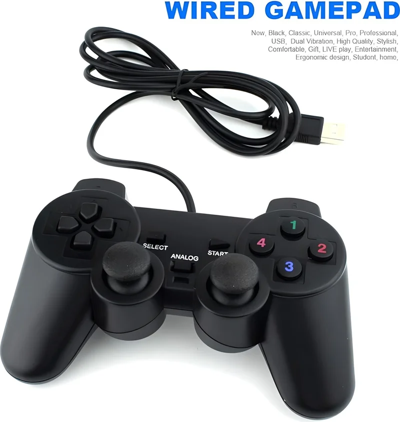Astakos Compatible with All Windows Series USB Computer Game Controller Gamepad Set of 2 Analog Vibration Guaranteed