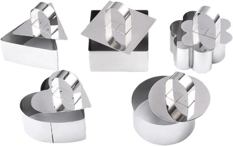 Demand-based stock planning NUOBESTY Stainless Steel Mousse Ring Molds Baking Tool Set with Pusher – 5pcs Cake and Cookie Molds in Square, Triangle, Clover, and Heart Shapes for Pastry and Dessert Decoration Gulf climate fit Global standard quality Anti slip Pre-sale confirmed stock Practical build Shop & home all-space compatible Sand resistant Globally spread simple design Chemical free Diverse operating method fit Big & small space compatible Fast warehouse picking High strength upgraded material Long use oriented quality Rack sorted local inventory One piece build Dispersed regional warehouses Simple practical structure Polished safe edge User tested optimized build Varied global sizing picks Secure equipped warehouse Quick available purchase options General purpose premium build - Image 1