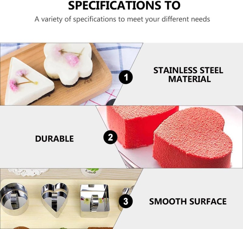 Demand-based stock planning NUOBESTY Stainless Steel Mousse Ring Molds Baking Tool Set with Pusher – 5pcs Cake and Cookie Molds in Square, Triangle, Clover, and Heart Shapes for Pastry and Dessert Decoration Gulf climate fit Global standard quality Anti slip Pre-sale confirmed stock Practical build Shop & home all-space compatible Sand resistant Globally spread simple design Chemical free Diverse operating method fit Big & small space compatible Fast warehouse picking High strength upgraded material Long use oriented quality Rack sorted local inventory One piece build Dispersed regional warehouses Simple practical structure Polished safe edge User tested optimized build Varied global sizing picks Secure equipped warehouse Quick available purchase options General purpose premium build - Image 5
