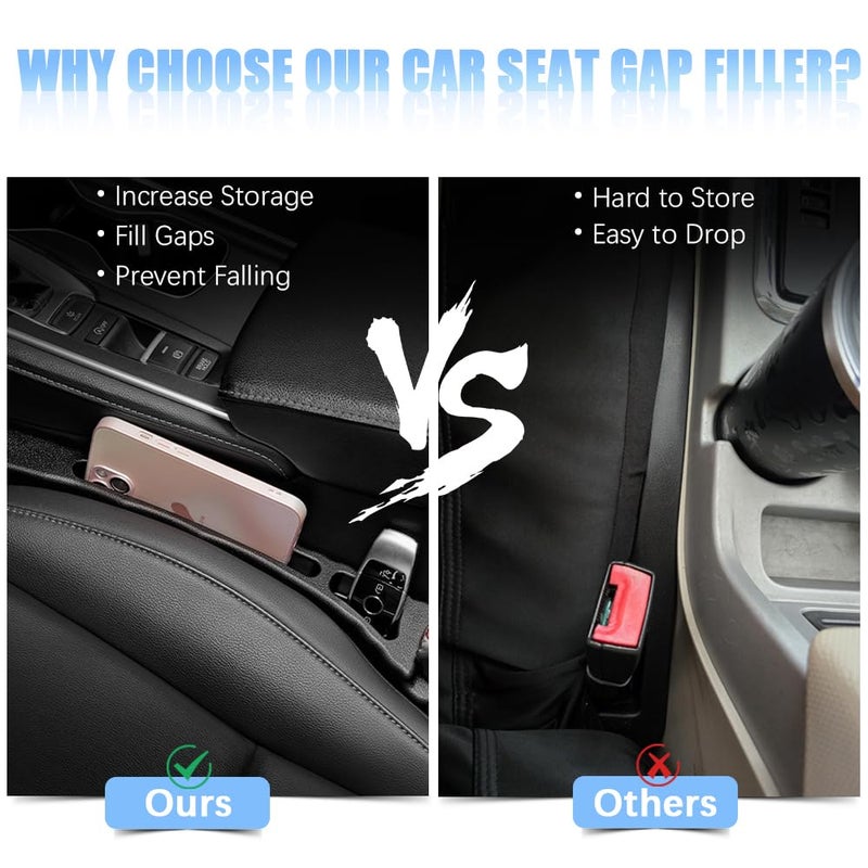 Pincuttee 2PC Car Seat Gap Fillers, Universal Fit for SUV, Truck - Fill Gap Between Seat and Console - Image 4