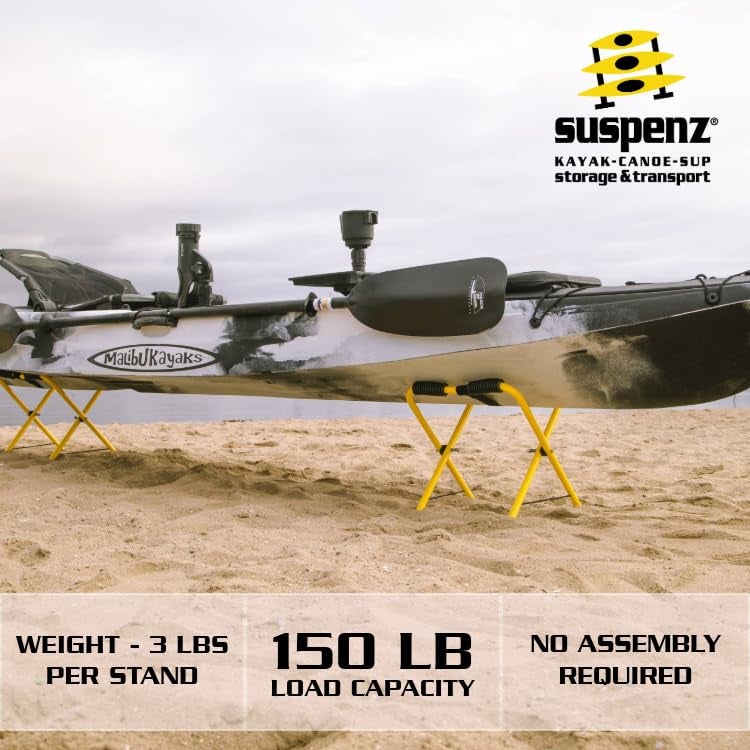 Suspenz Folding Kayak Stand, Small Portable Racks for Kayaks, Canoes & SUPs - 150 lb Capacity - 22-1818 - Image 3