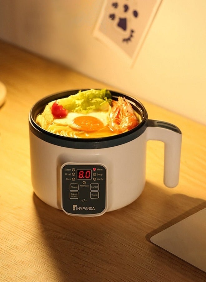 cocohome Automatic Rice Cooker with Steamer, Non-stick Inner Pot, Stainless Steel Body, Boil/Steamer/Keep Warm Function, 1.7L, 600W, Multifunctional Rice Cooker for 1-2 Persons (Rice, Soup, Porridge, Low Sugar Rice, Cake, Steamed Vegetables) - Image 4