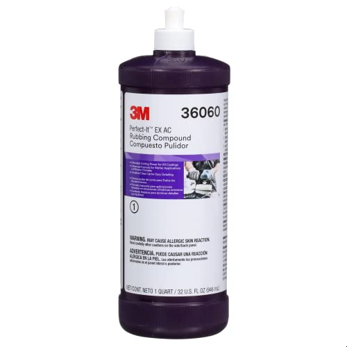 3M Perfect-It Perfect-It EX AC Rubbing Compound, 36060, Fast Cutting, High Performing, 1 qt (32 fl oz) - Image 1