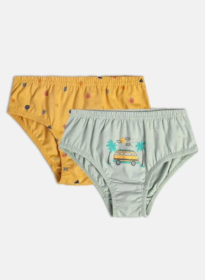 MINIKLUB Pack of 2 - Boys Cotton Knitted Briefs