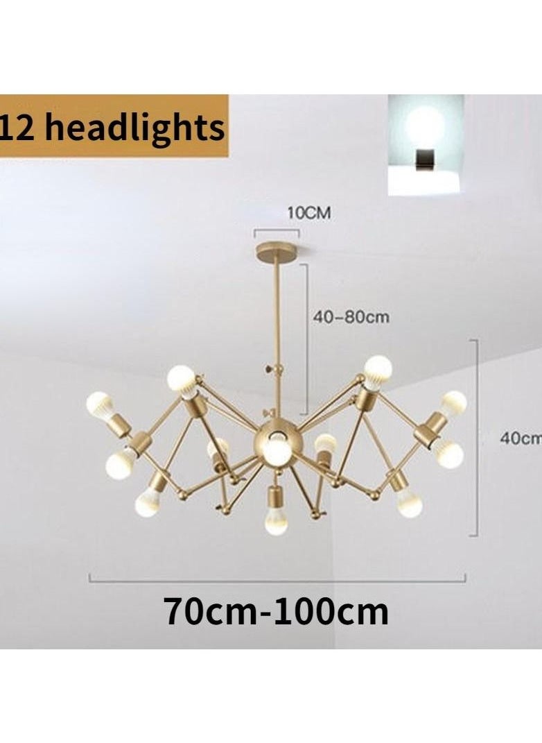Cluc Mesh movable chandelier - 12 branch - Gold  - Image 3
