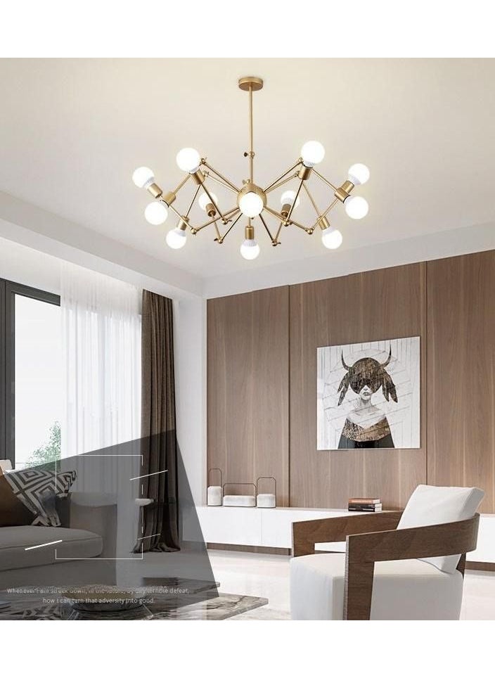 Cluc Mesh movable chandelier - 12 branch - Gold  - Image 2