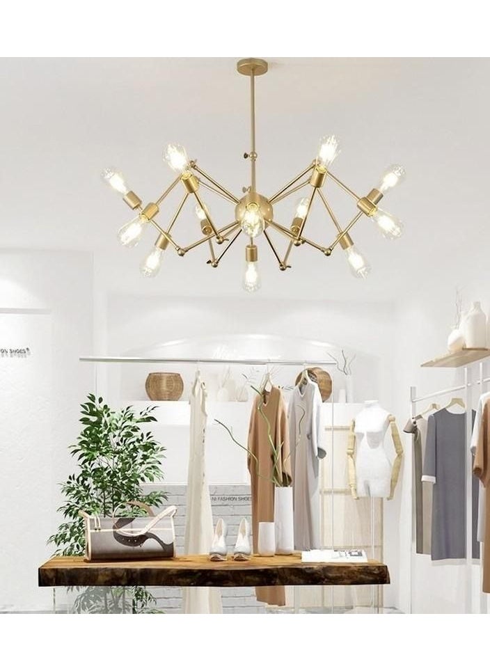 Cluc Mesh movable chandelier - 12 branch - Gold  - Image 1