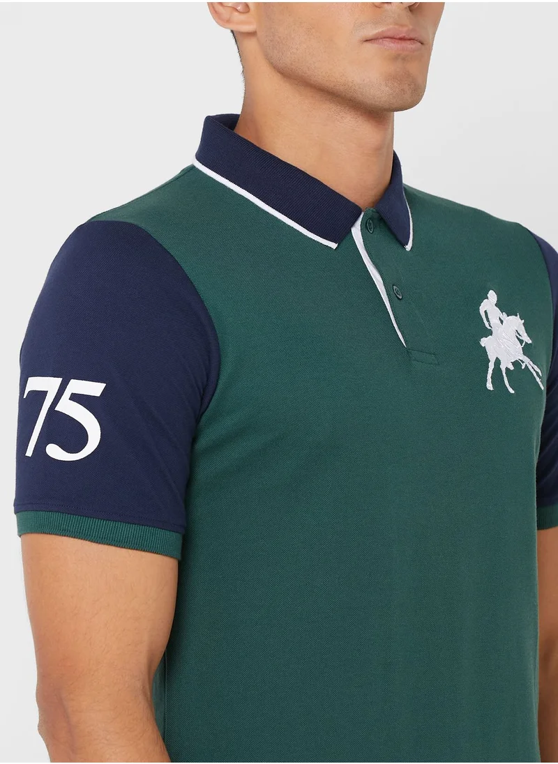 Seventy Five Colourblock Polo Shirt