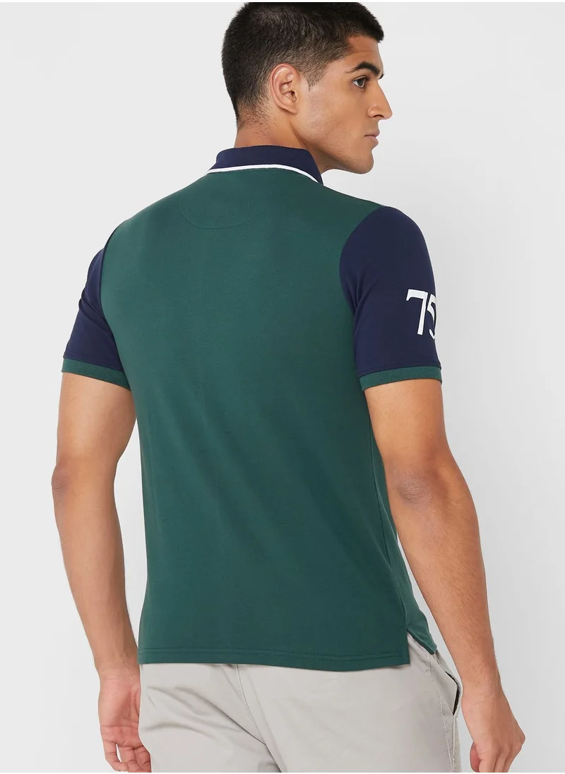 Seventy Five Colourblock Polo Shirt