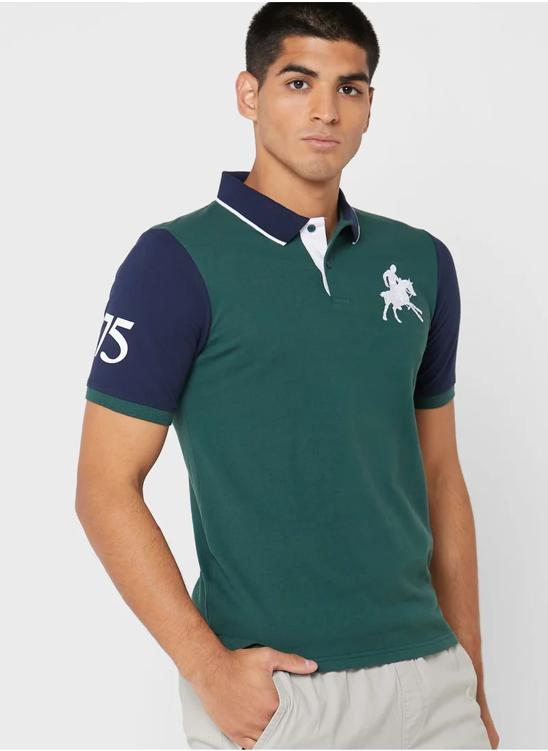 Seventy Five Colourblock Polo Shirt