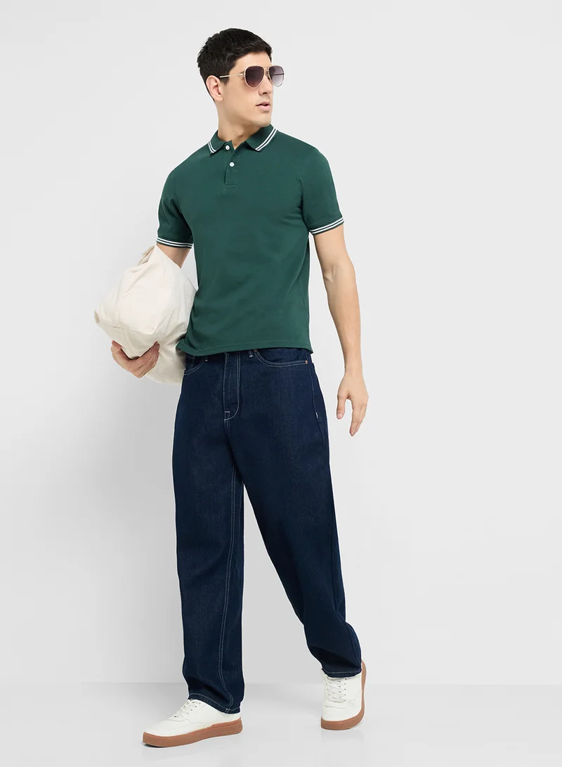 Seventy Five Colourblock Polo Shirt