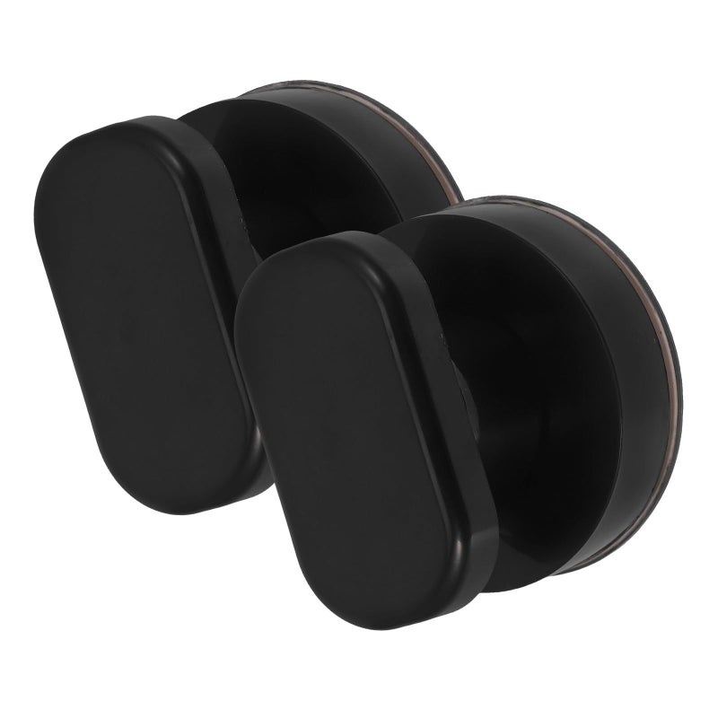 Black Suction Cup Grab Handles 2PCS No Drill Installation For Bathroom Cabinet Door - Image 2