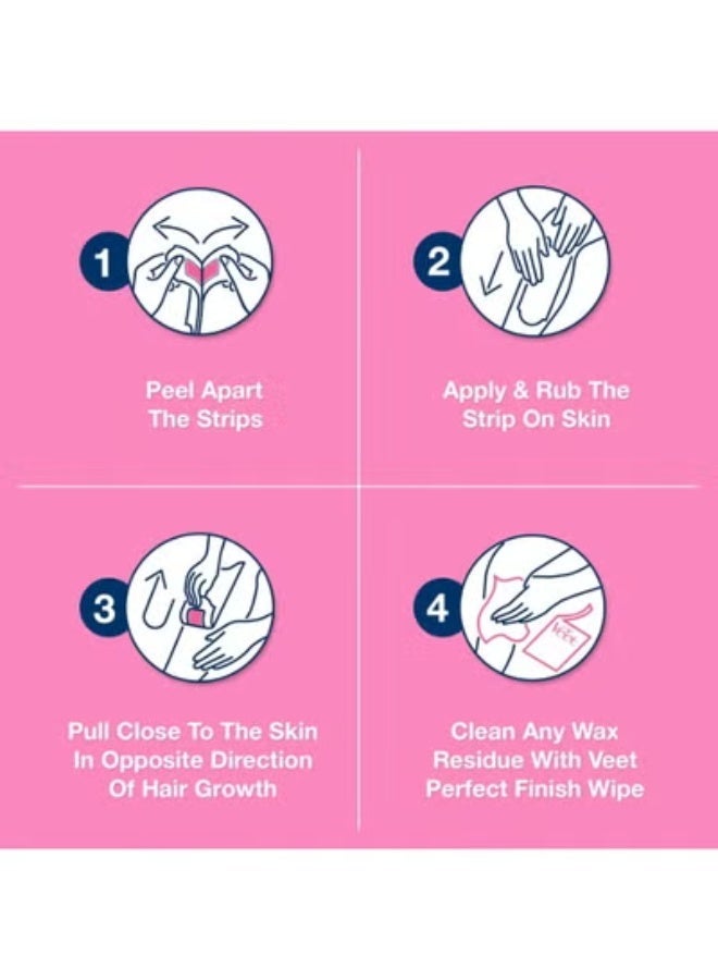 Veet Easy-Gel Wax Strips for Body & Legs With Shea Butter And Acai berries ,Normal Skin, 20 Stripes - Image 5