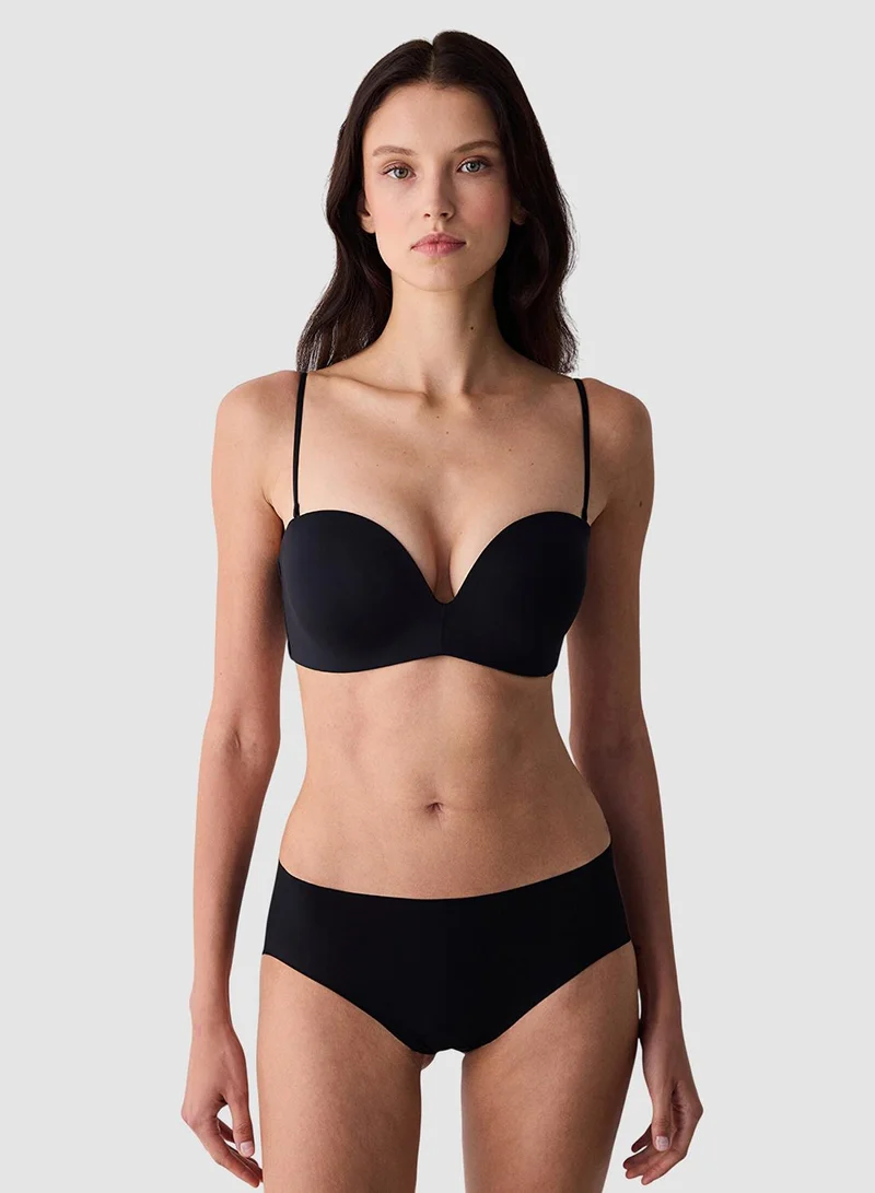 Penti Push Up Deep Decolette Black Bra