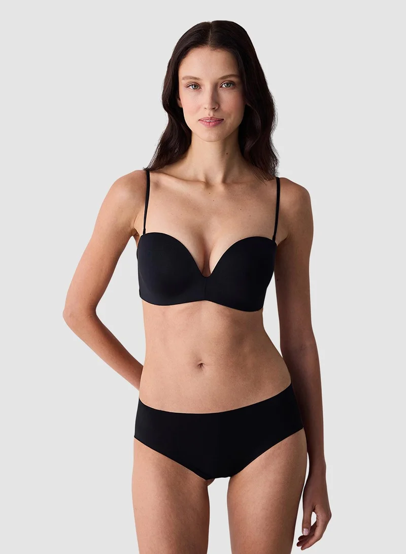 Penti Push Up Deep Decolette Black Bra