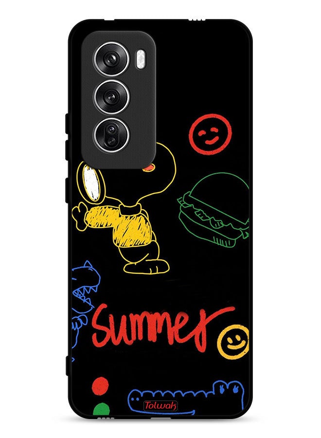 Tolwak Oppo Reno12 5G Protective Case Cover Summer Sticker - Image 1