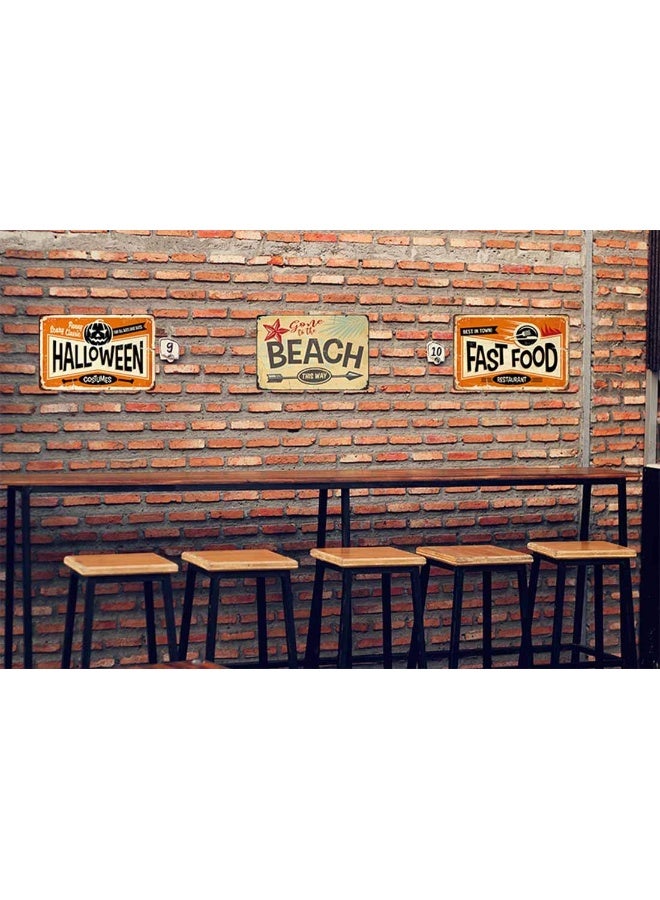 AOYEGO Beach Tin SignStar Arrow Tree Leaf Plant Nature Ocean Palm Tropical Sand Relax Surf Vintage Metal Tin Signs for Cafes Bars Pubs Shop Wall Decorative Funny Retro Signs for Men Women 8x12 Inch - Image 4
