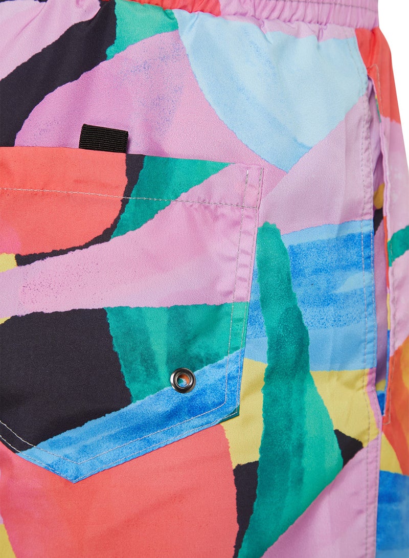 trendyol Colorful Abstract Patterned Swimsuit - Sea Shorts TMNSS23DS00001 - Image 5