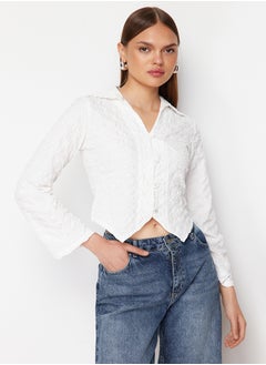 Ecru Textured Fabric Fitted Waist Patterned Woven Shirt TWOSS24GO00174 - pzsku/Z659088F3918F395F9C41Z/45/_/1730941486/ea0a7a87-a2fa-4d46-a587-58f6a08e74c8