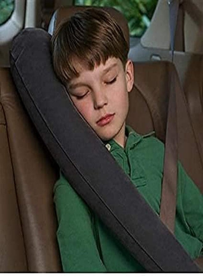 ATOOZED Travel Cross Pillow One Side Ultimate Travel Neck Pillow Adjustable Best Accessory for Airplane, Train, Office Napping, Rest Inflatable Pillow with Washable Cover - Image 4
