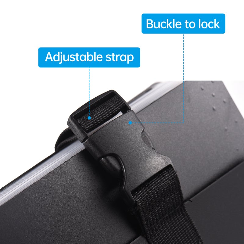 Bisofice Expanding File Folder: Multicolor High-Grade PP With Metal Buckles - Spacious 2500-3000 Sheets Capacity, Adjustable Straps File Organizer for Office, School Document Storage - Image 5