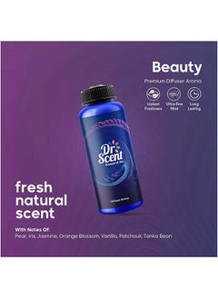 Dr Scent Dr Scent Diffuser Aroma Beauty, Feel the Sweet Notes of Pear, With Blooming Delicate Notes of Iris Jasmine and Finishing with Tonka Bean (500ml)  - Image 2