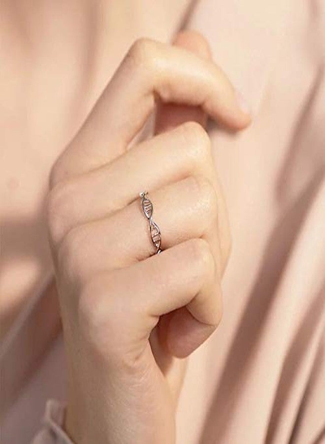 Helen de Lete Innovative DNA Sterling Silver Ring for Women - Image 4
