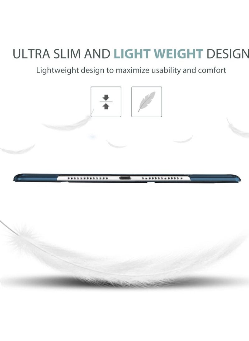 Procases - Smart Case for iPad Air 2 (2014 release), Ultra Slim Lightweight Stand Protective Case Shell with Translucent Frosted Back Cover for Apple iPad Air 2 (A1566 A1567) -Navy - Image 1