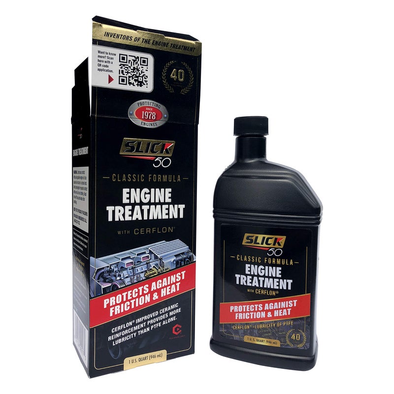 Slick 50 Original Classic Engine Treatment with Cerflon Ceramic Protection Against Friction and Heat 32 fl oz 1 Pack