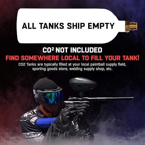 HK Army 20oz Aluminum CO2 Tank - High Pressure Compressed Air System for Paintball & Airsoft Gear - Blue - Image 4