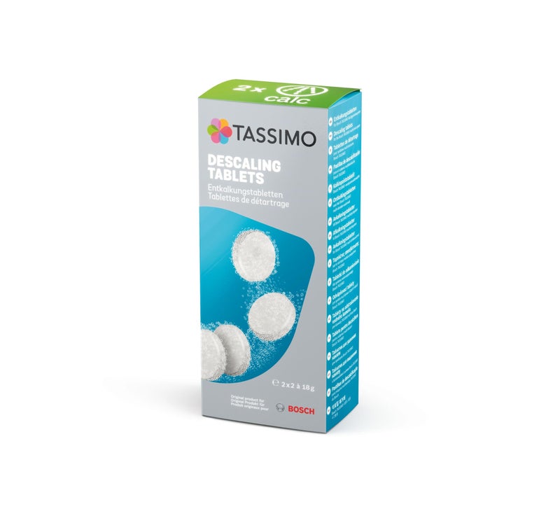 BOSCH Tassimo Descaling Tablets with 4 Tablets for 2 Descaling Processes - Image 1