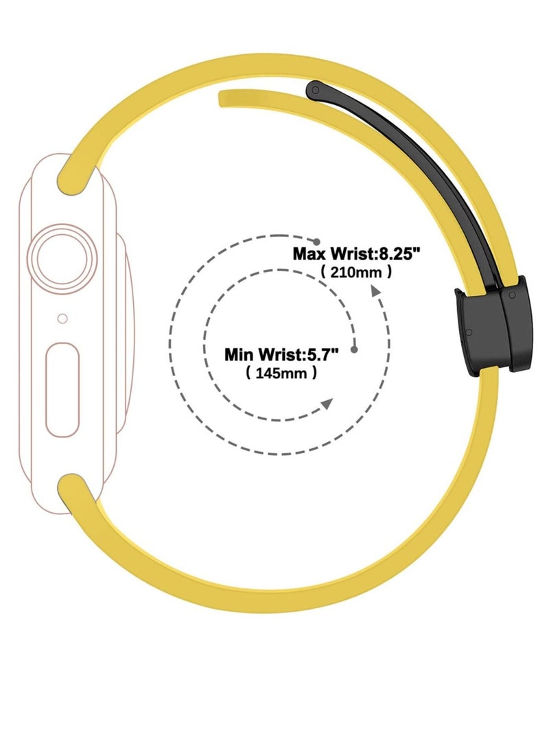 GENNEXT Simple Stylish Folding Magnetic Silicone Strap Band Shockproof Wear Resisting For 42MM 44M 45MM 49MM Series Ultra - Image 4