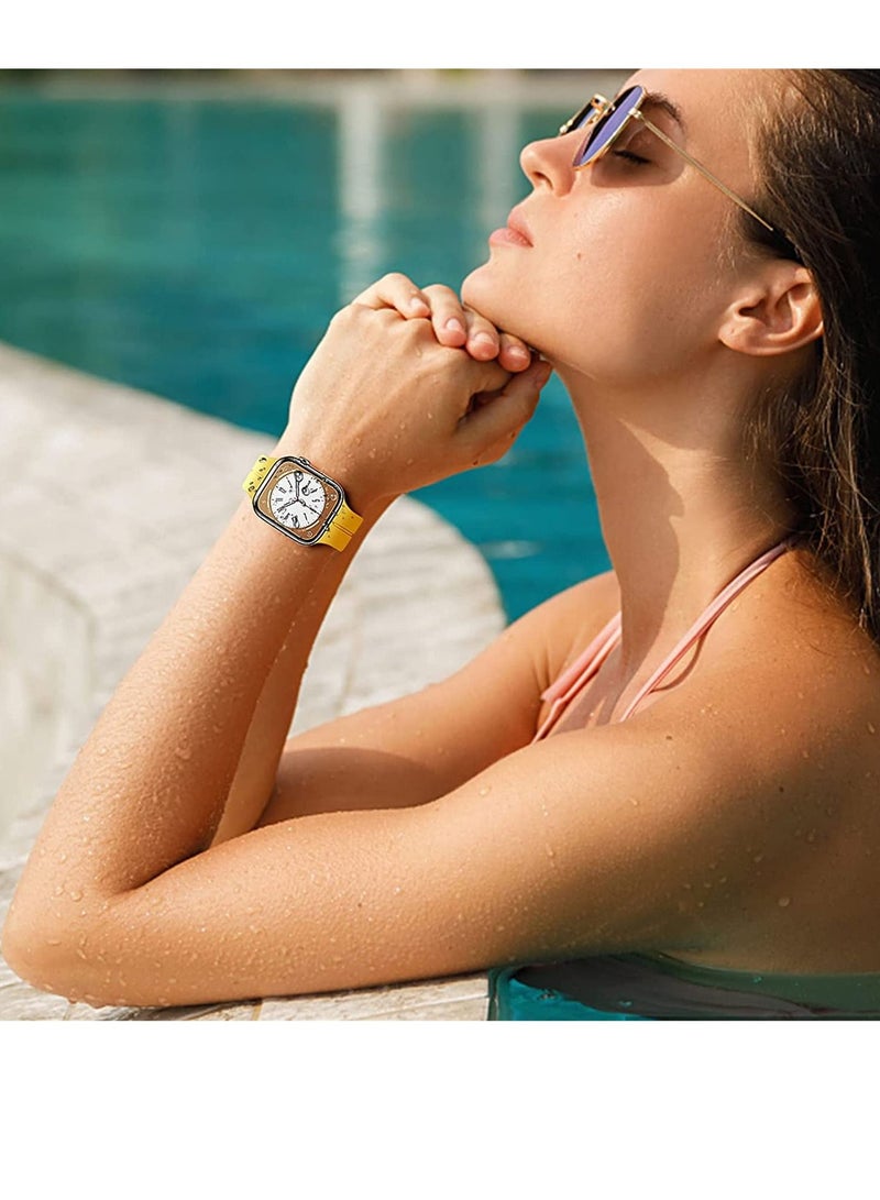 GENNEXT Simple Stylish Folding Magnetic Silicone Strap Band Shockproof Wear Resisting For 42MM 44M 45MM 49MM Series Ultra - Image 5