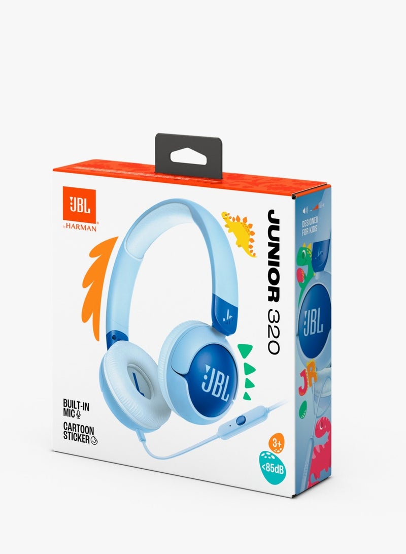 JBL Junior 320 Kid's Headphones Blue - Image 3