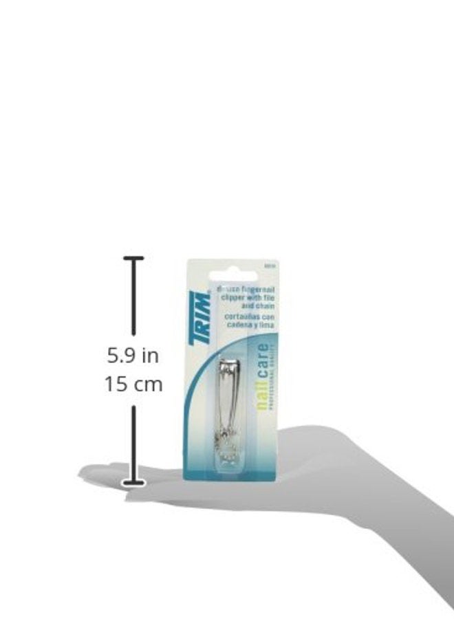 Trim Nail Care Professional Quality Precision Crafted Finger Nail Clipper File, Stainless Steel, Long Lasting Performance, Shaping & Smoothing, Groom Essential, Even Cutting, On The Go, 1 Count - Image 3