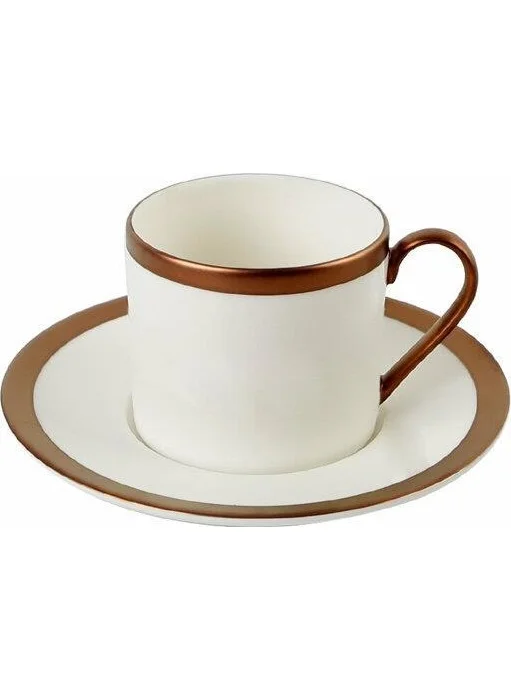 Porland Copper Line Saucer Tea Cup 180cc - 1 Piece