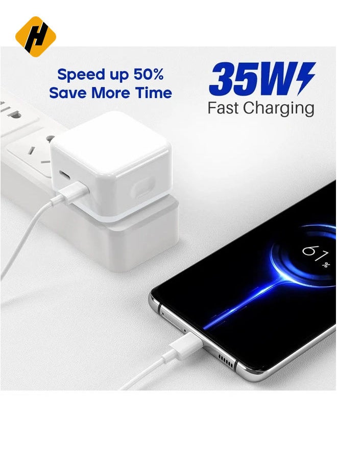 HuHa - "35W Dual USB-C Charger: Apple MFi Certified with 2M Type-C to Lightning Cable for Ultra-Fast iPhone Charging" - Image 1