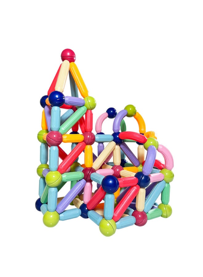 Manufacturers Supply High-intensity Magnetic Stick Color Early Education Kindergarten Children Assembled Magnet Magnetic Building Block Toys-Color:Magnetic Rod 128 Package  - Image 4